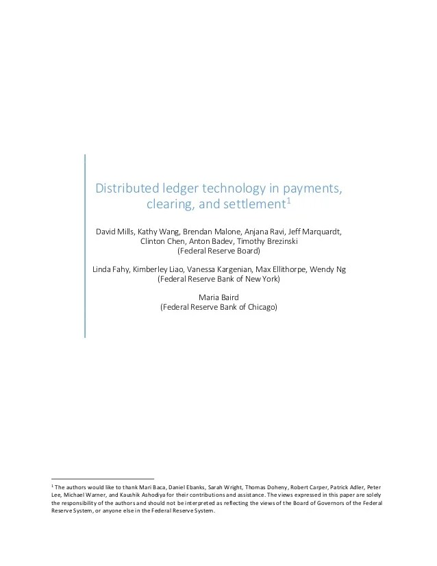 Distributed ledger technology in payments clearing and