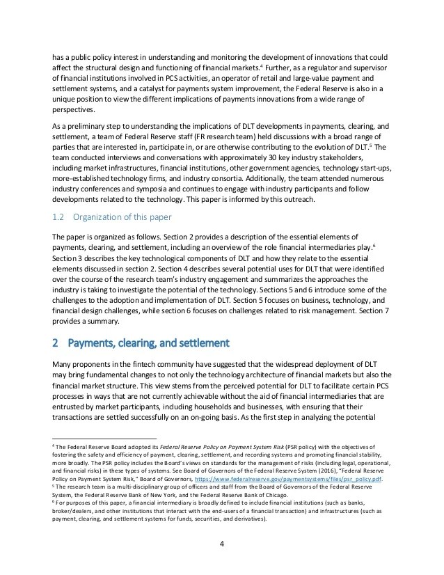 Distributed ledger technology in payments clearing and