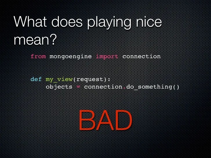What does playing nice mean?