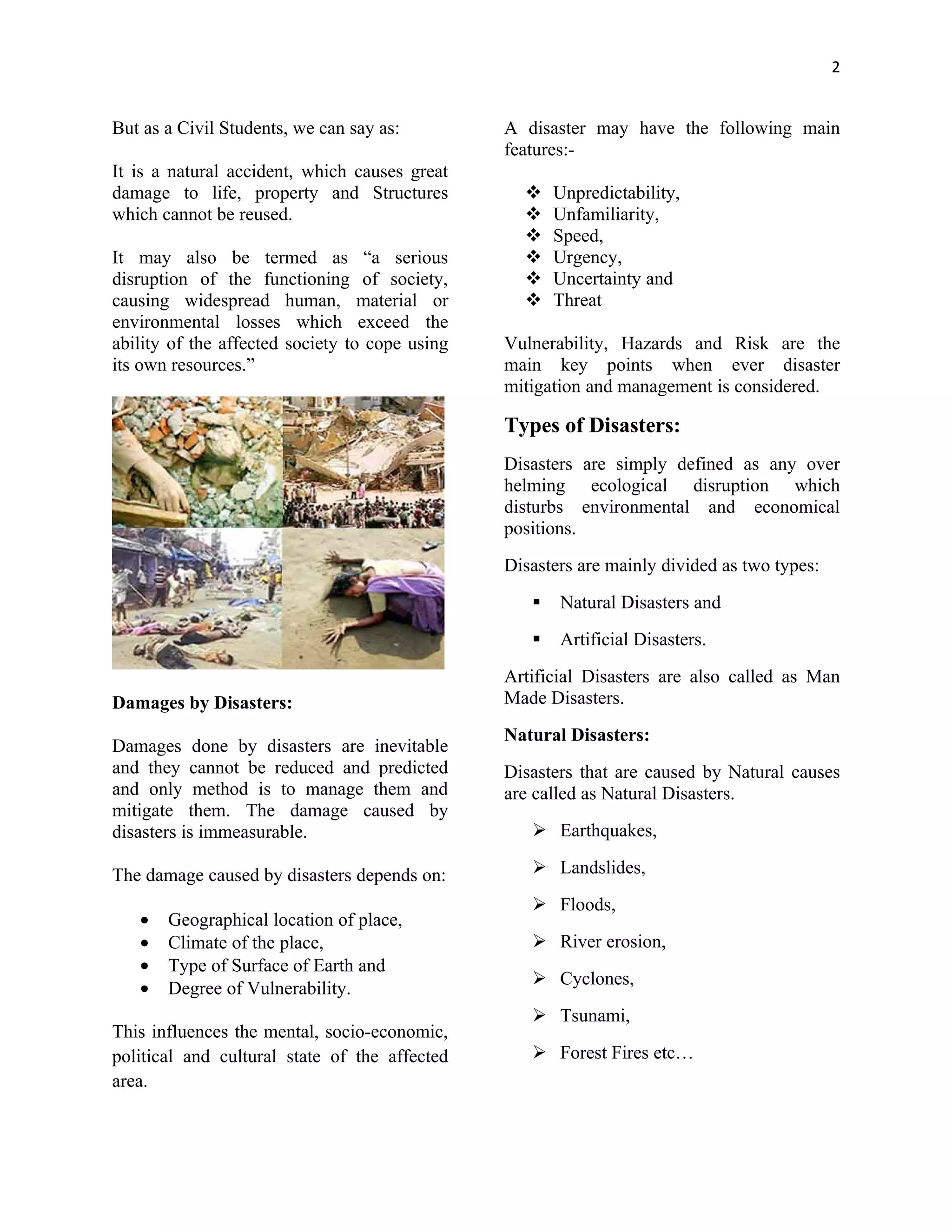 Disaster Mitigation and Management DOC