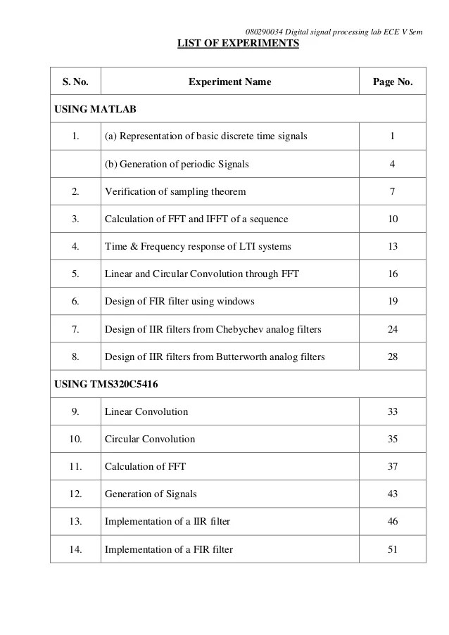digital signalprocessinglabmanual