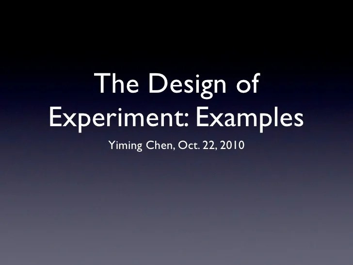 Design of Experiment