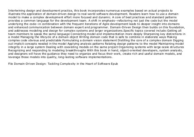 File DomainDriven Design Tackling Complexity in the Heart of Softwa…