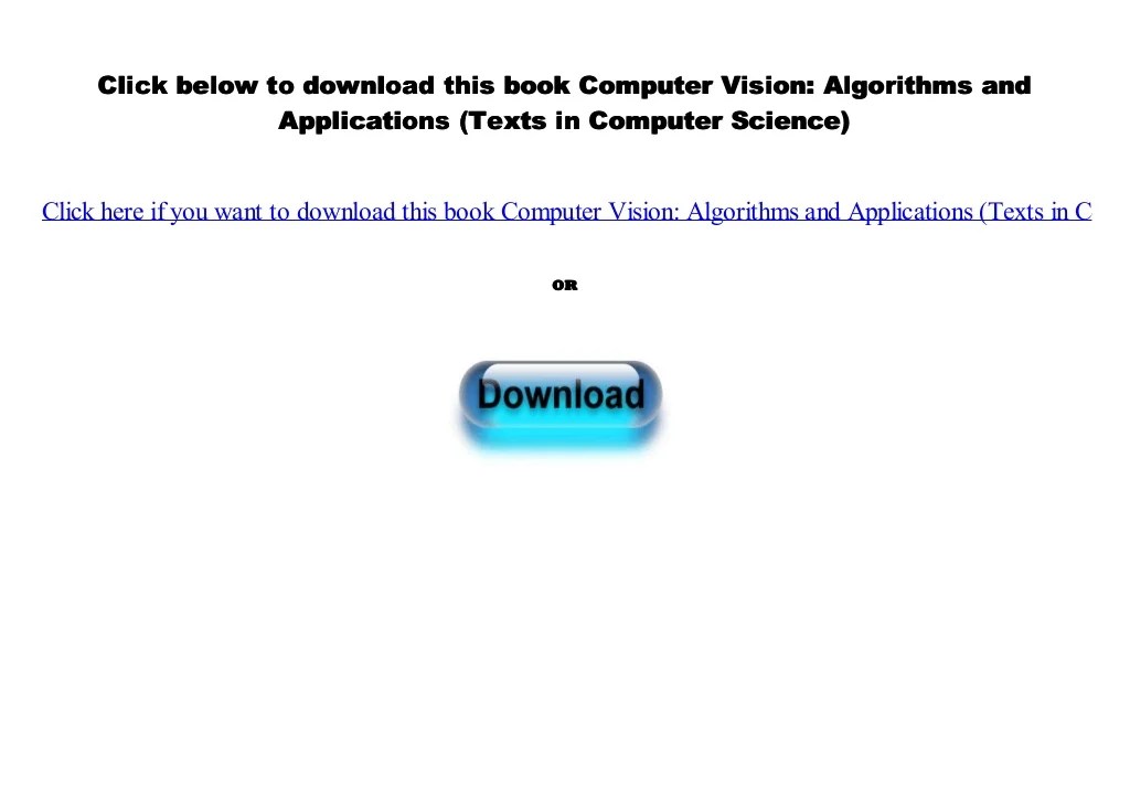 [Audiobook] Computer Vision Algorithms and Applications (Texts in Co…