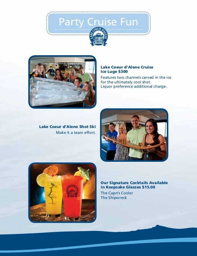 CDA cruise Drink Menu and Wine List
