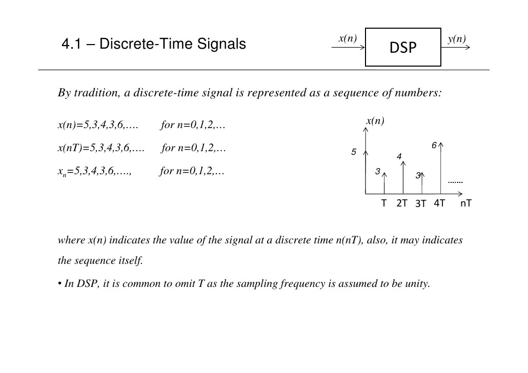 Dsp U Lec04 Discrete Time Signals & Systems