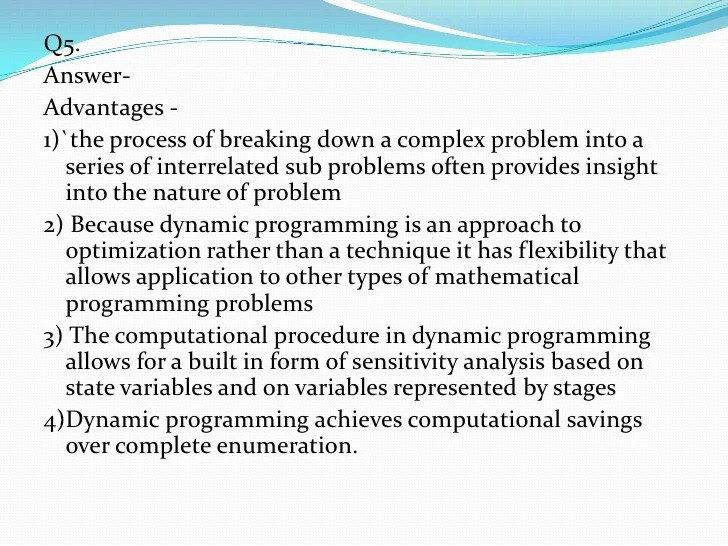 Dynamic Programming