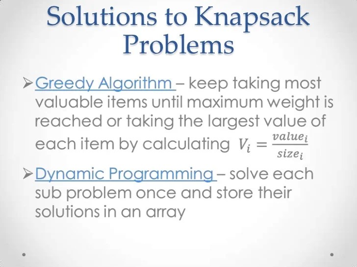 Knapsack Problem