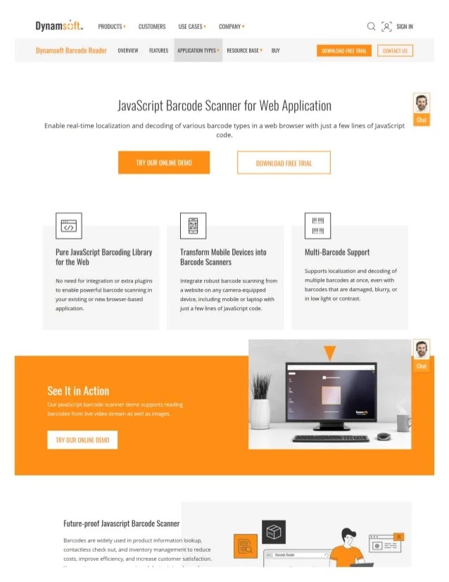 Best JavaScript Barcode Scanner for  Application