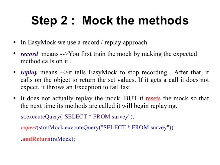 Easymock Tutorial