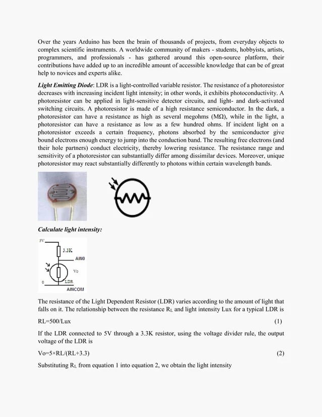 To measure the intensity of light using LDR sensor by calibrating