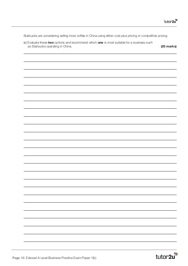 Edexcel practice paper 1 (b)