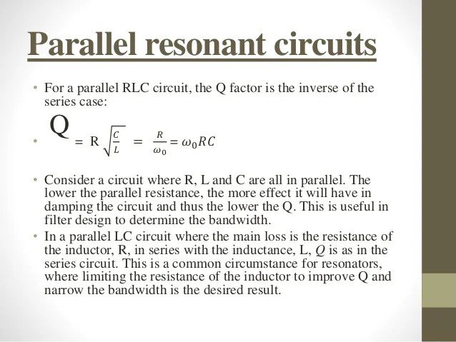 QFactor In Series and Parallel AC Circuits