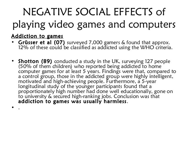 A2 Media Effects of video games and computers
