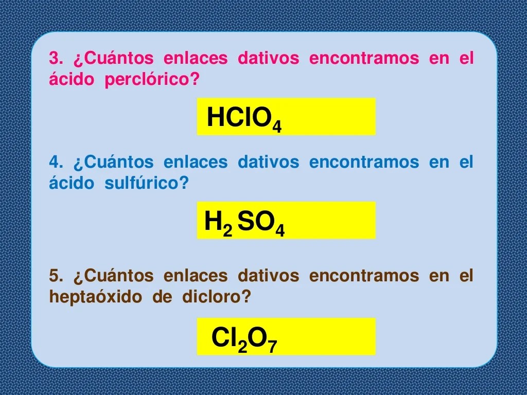 Ejercicios de enlaces covalentes