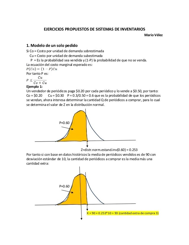 Ejercicios de inventarios