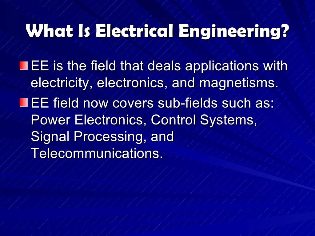 Electrical Engineering Presentation