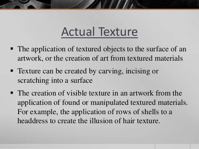 Element of design texture