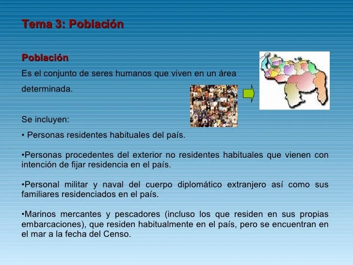Elementos Basicos sobre la PoblaciÃ³n