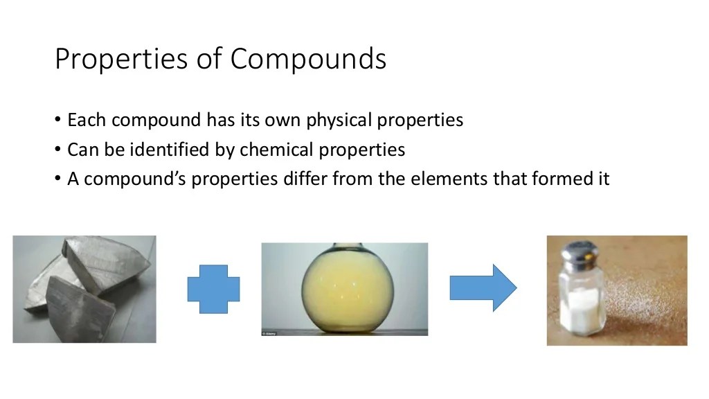 Elements compounds and mixtures notes