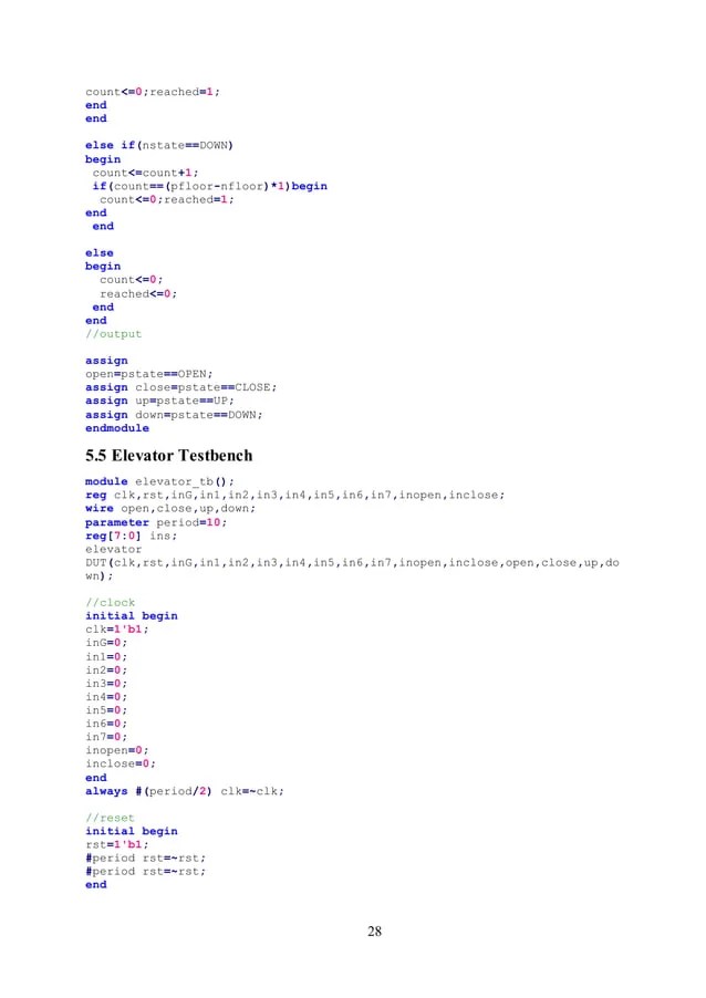 Design of Elevator Controller using Verilog HDL