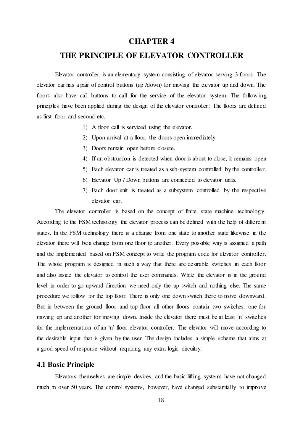Design of Elevator Controller using Verilog HDL