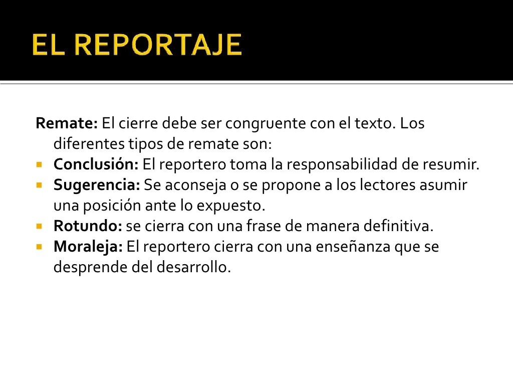 El Reportaje