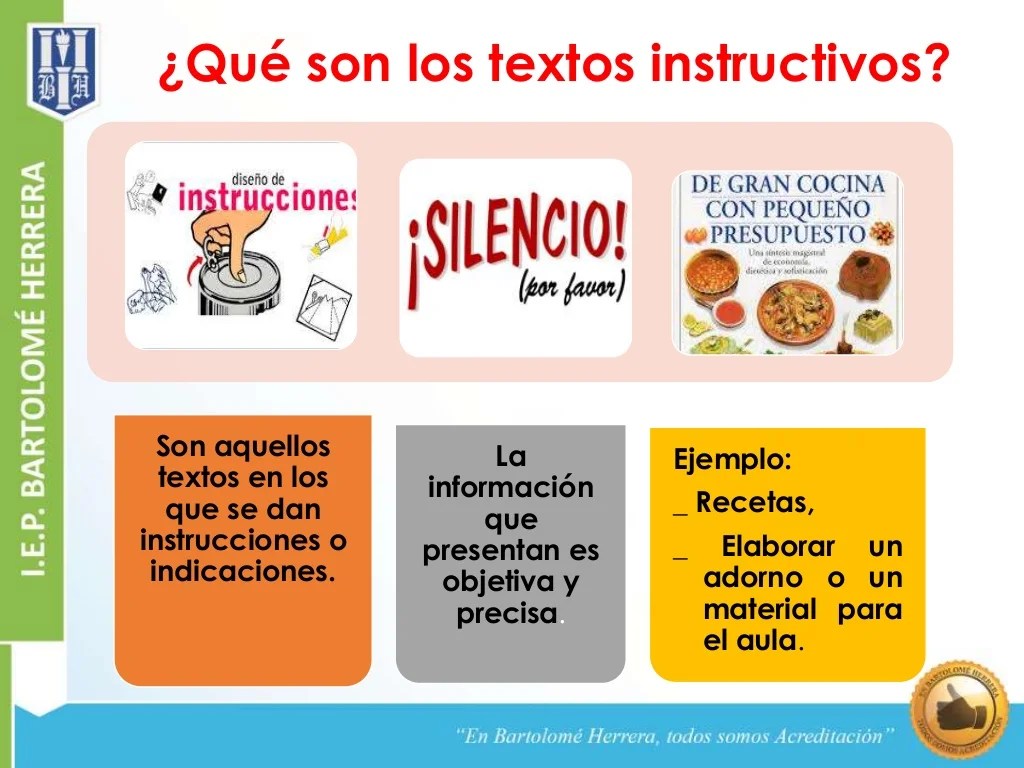 El texto instructivo