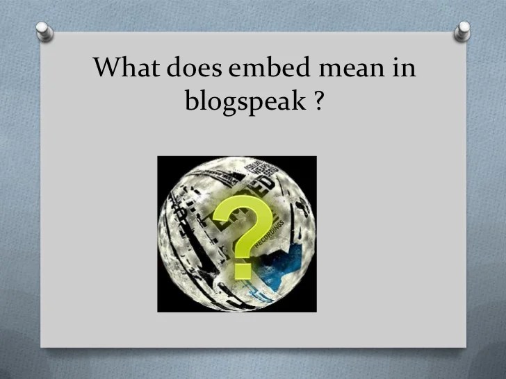 Embedding