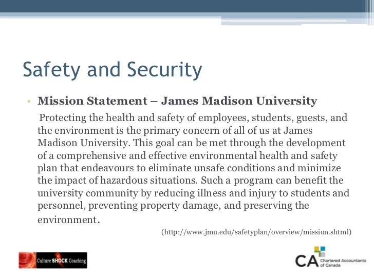 Security company mission statement examples
