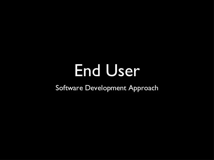 End user development