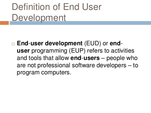 End user development