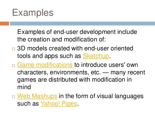 End user development