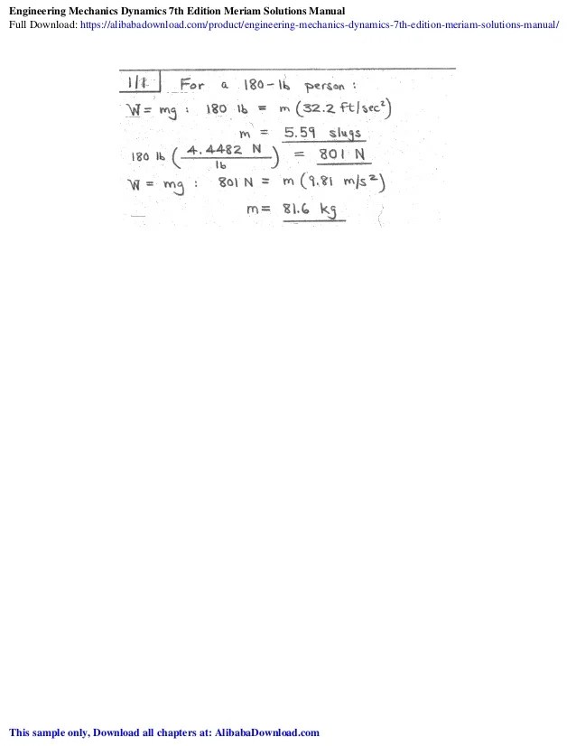 Engineering Mechanics: Dynamics 7th Edition