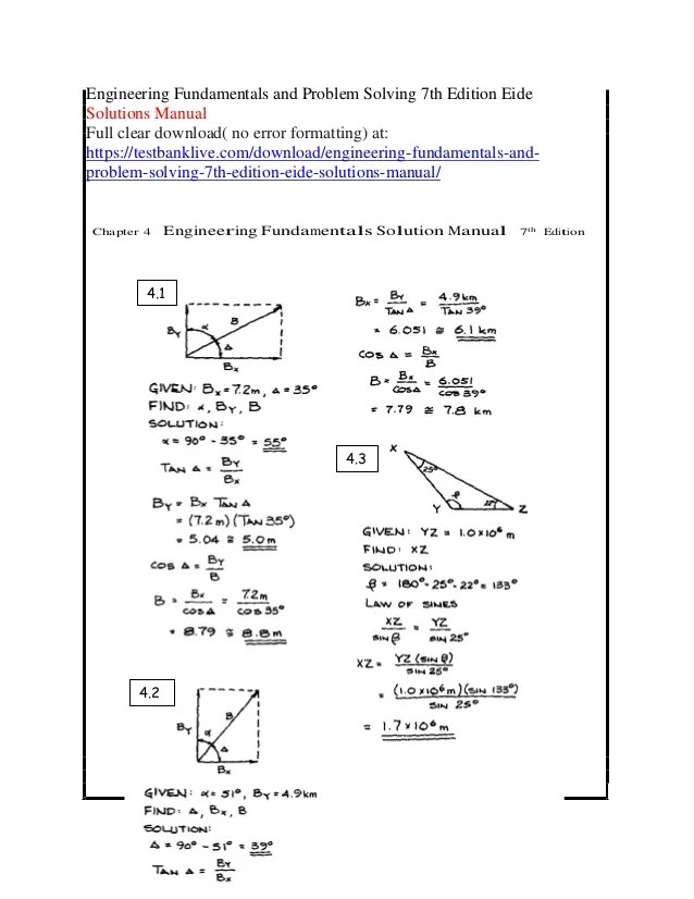 Engineering fundamentals and problem solving 7th edition