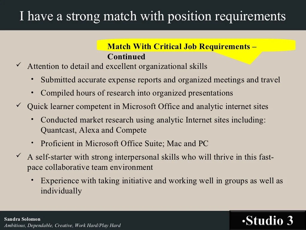 Entry level interview presentation (annotated) Entry level interview presentation (annotated)