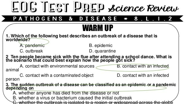Eog test prep science review week 1 - april 25 - 8.l.1.2 part 2