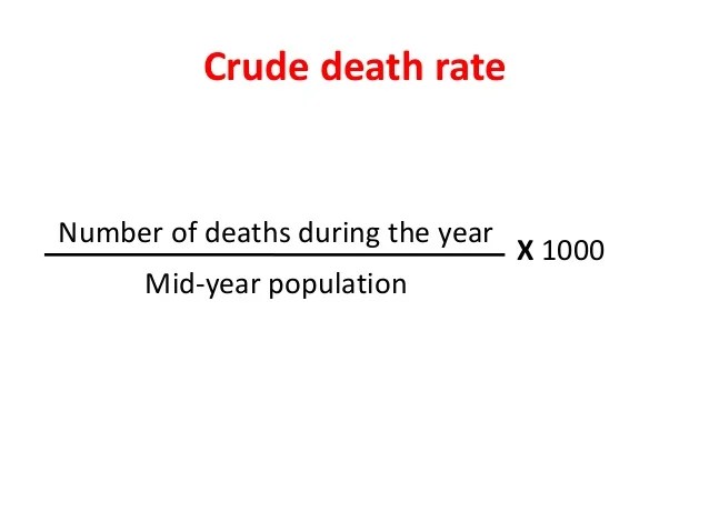 How To Calculate Crude Mortality Rate