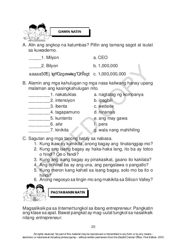 K TO 12 GRADE 4 LEARNER’S MATERIAL IN EPP (Q1Q4)