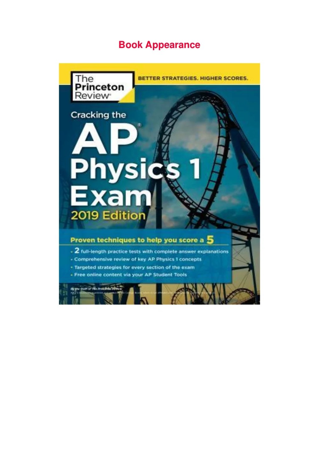 EPUB,MOBI,TXT Cracking the AP Physics 1 Exam, 2019