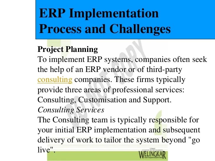 ERP Implementation Processes and Challenges