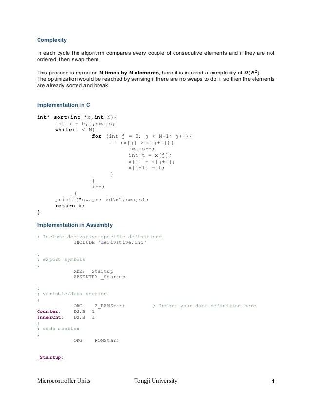 Bubble Sort Algorithm In Assembly Language