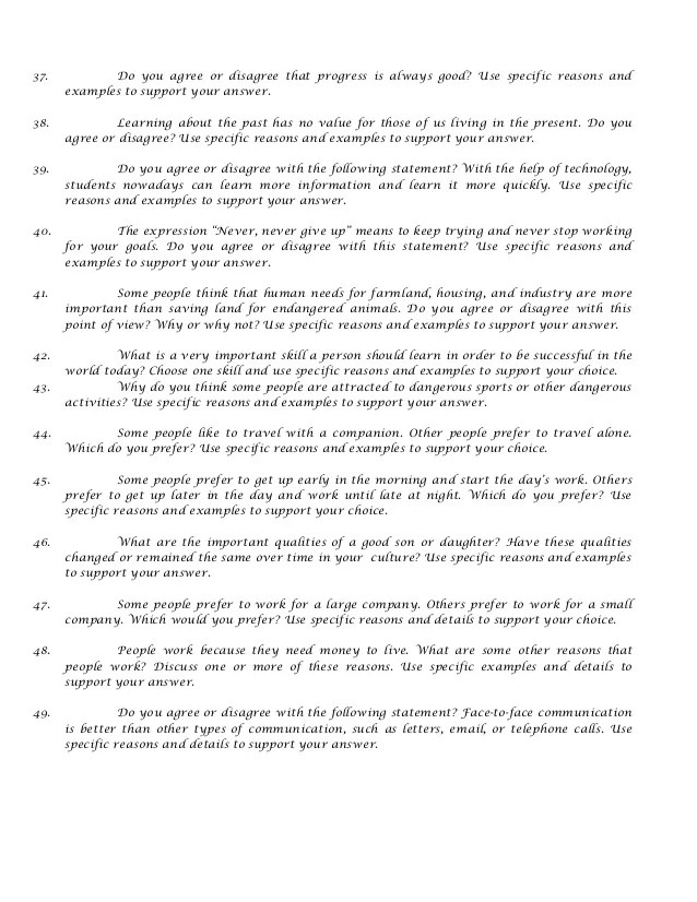 Do you agree or disagree essay topics
