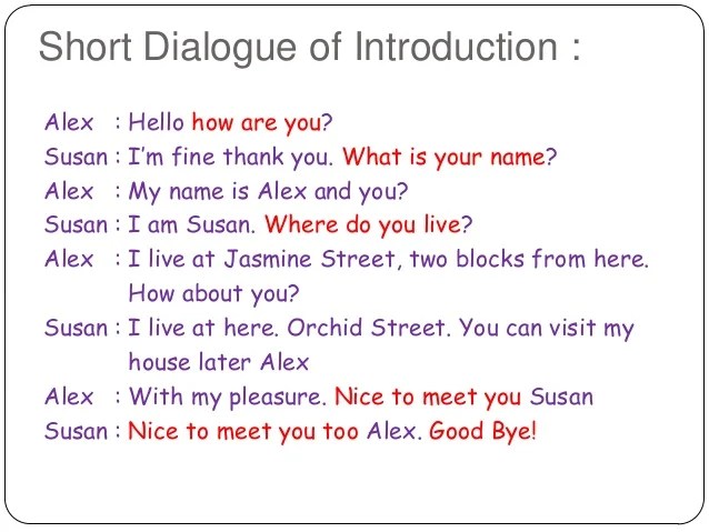 Contoh Dialogue Introduce Myself 2017 Age