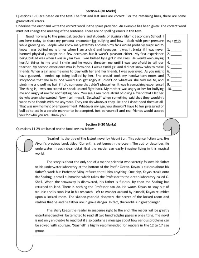 Pt3 English Essay Sample Answer Essay Writing Top