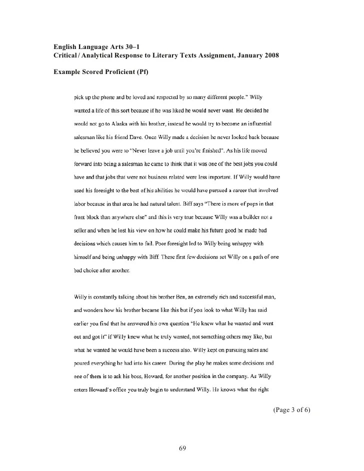 Examples Student Writing January 2008