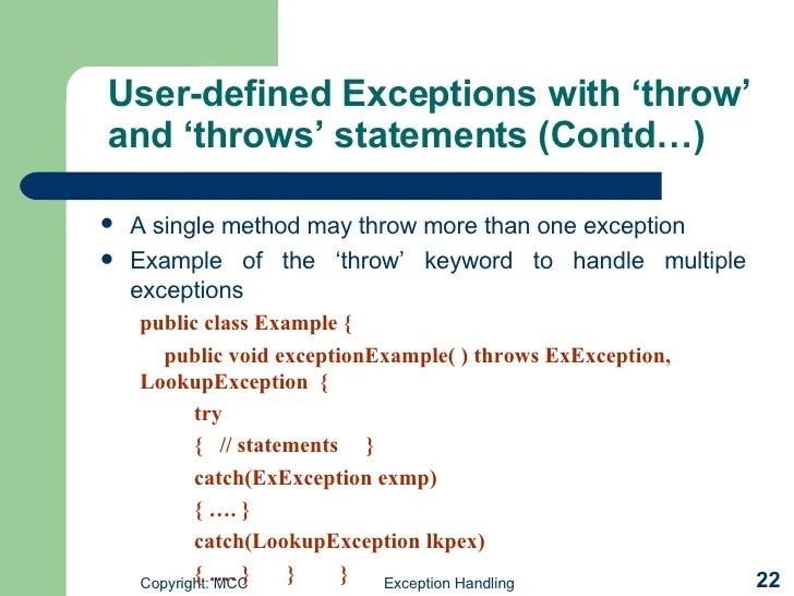 Exception Handling