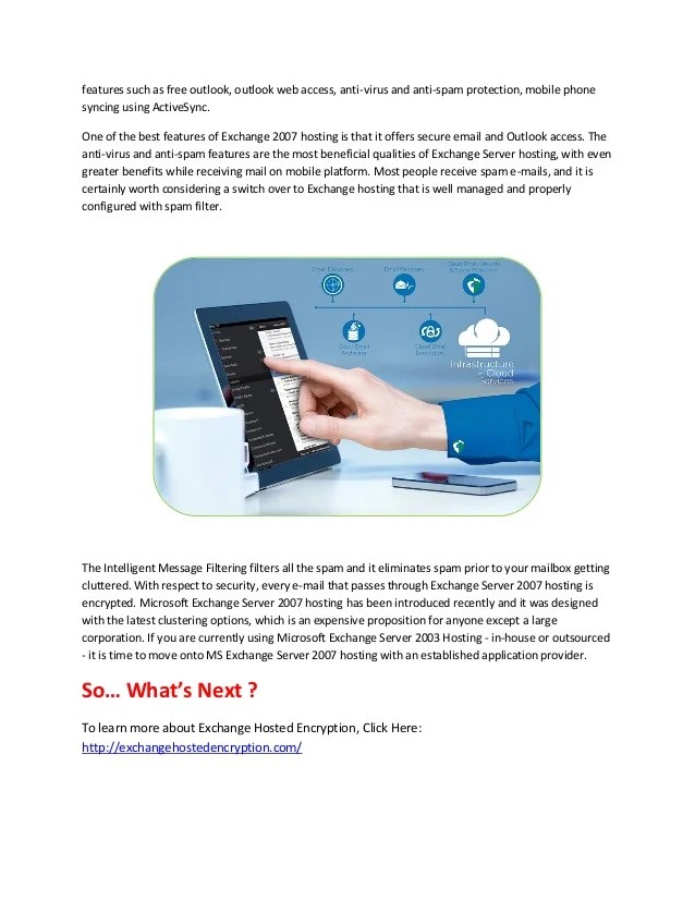 Exchange hosted encryption