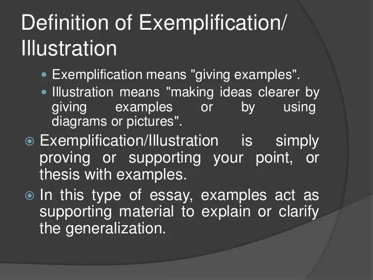 Exemplification
