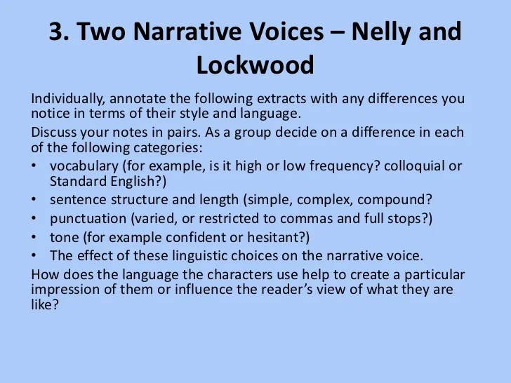 Exploring narrative voice